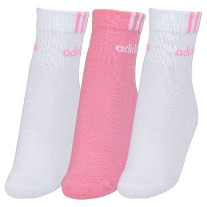 Meia Adidas Logo Linear 3 Stripes Unissex IC1297