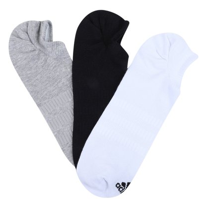 Kit Meias Adidas Cano Baixo 3 Pares Unissex DZ9414