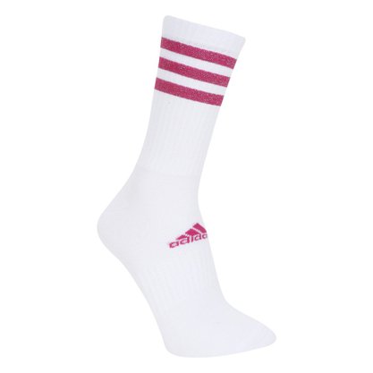 Kit Meias Adidas Cano Alto Glam 3 Stripes Unissex GH7542