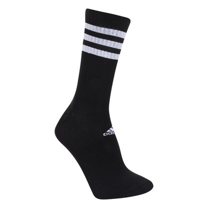 Kit Meias Adidas Cano Alto Glam 3 Stripes Unissex GH7542