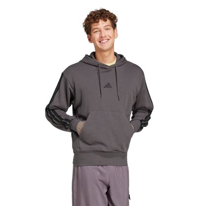 Moletom Adidas com Capuz 3 Stripes Masculino JE6365