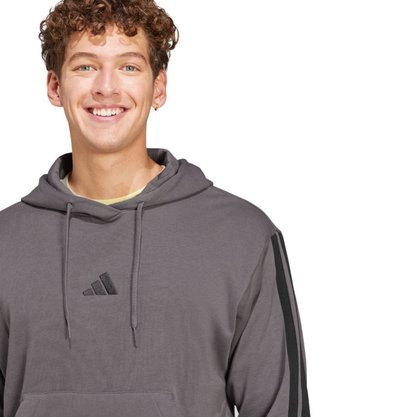 Moletom Adidas com Capuz 3 Stripes Masculino JE6365