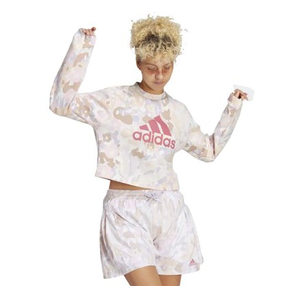 Moletom Adidas Estampado Feminino IC0576