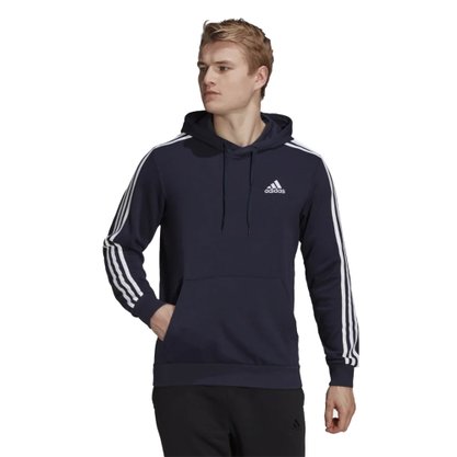 Moletom Adidas Capuz Essentials 3-Stripes Masculina GK9081