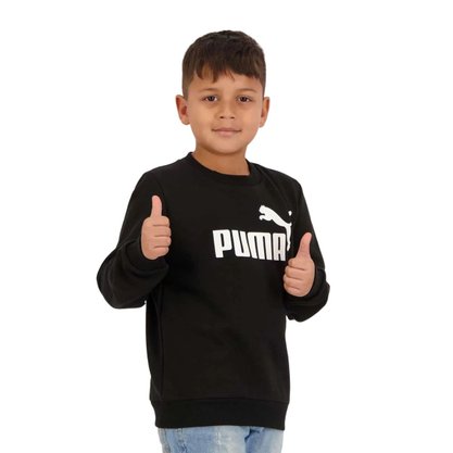 Moletom Infantil Puma Essentials Crew Big Logo 586963-01