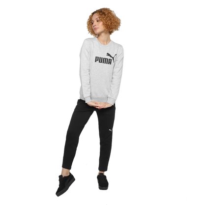 Moletom Puma Essentials Logo Crew FL Feminino 586784-04