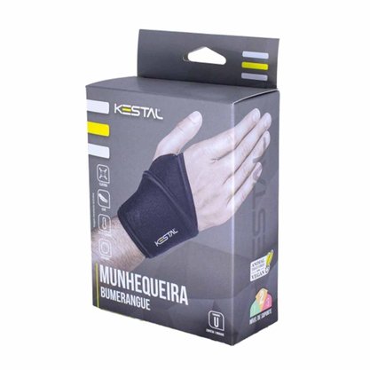 Munhequeira Kestal Bumerangue Unissex KSN030-PTO