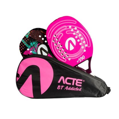 Raqueteira Acte P/2 Raquetes Beach Tennis Unissex BT102-R