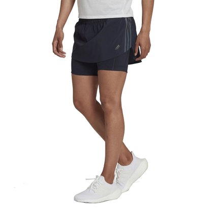 Saia Shorts Adidas Run 3 Stripes Feminino HK9084