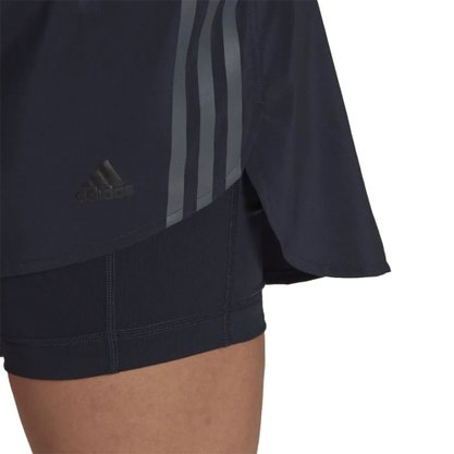 Saia Shorts Adidas Run 3 Stripes Feminino HK9084