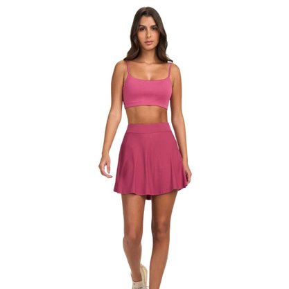 Saia Shorts Alto Giro Eterna Sobreposta Evase 2511005-C6006
