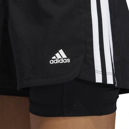 Shorts Adidas Pacer 3-Stripes 2 em 1 Feminino GL7686