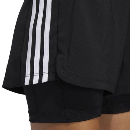 Shorts Adidas Pacer 3-Stripes 2 em 1 Feminino GL7686