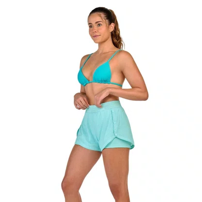 Shorts Alto Giro Abertura Lateral Botões Fem 2442001-C5906