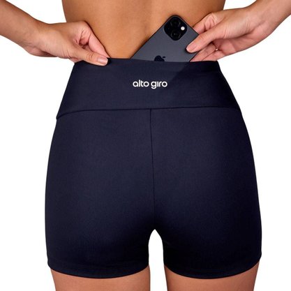 Shorts Alto Giro Clássica Bolsos Feminina 2521104-C0049