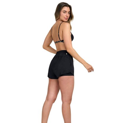 Shorts Alto Giro Piquet Sobreposto Feminino 2511101-C0049