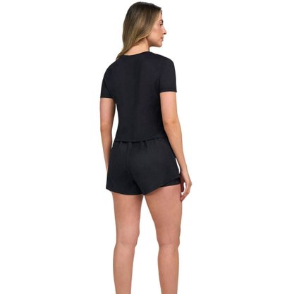 Shorts Alto Giro Piquet Sobreposto Feminino 2511101-C0049
