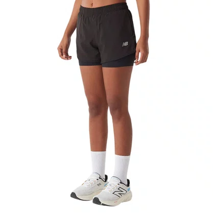 Shorts New Balance Sport Essentials 2 in 1 Fem WS41225B-BK
