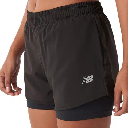 Shorts New Balance Sport Essentials 2 in 1 Fem WS41225B-BK
