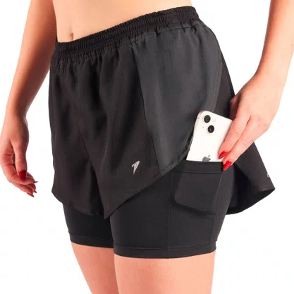 Shorts Poker Runner C/Bermuda Interna Feminino 03019-PP