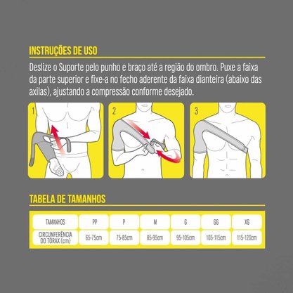Suporte Para Ombro Kestal Unissex KSN015-PTO