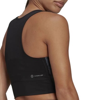 Top Adidas Cropped Run Icons 3 Stripes Feminino HB6502