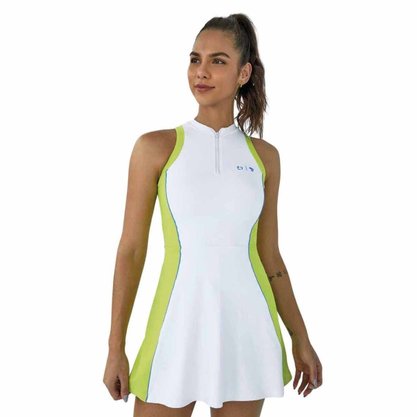 Vestido Alto Giro Com Zíper Recortes Feminino 2232401-C0001