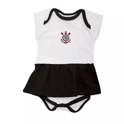 Vestido Body Infantil Torcida Baby Corinthians 033BX-COR Vestido Body Infantil Torcida Baby Corinthians 033BX-COR