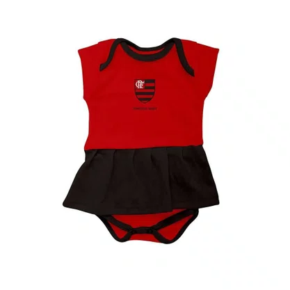 Vestido Body Infantil Torcida Baby Flamengo 033BX-FLA Vestido Body Infantil Torcida Baby Flamengo 033BX-FLA