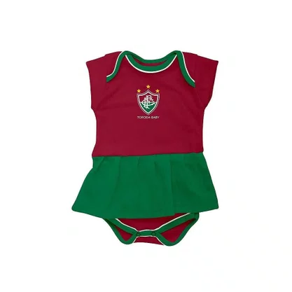 Vestido Body Infantil Torcida Baby Fluminense 033BX-FLU Vestido Body Infantil Torcida Baby Fluminense 033BX-FLU