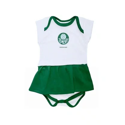 Vestido Body Infantil Torcida Baby Palmeiras 033BX-PAL