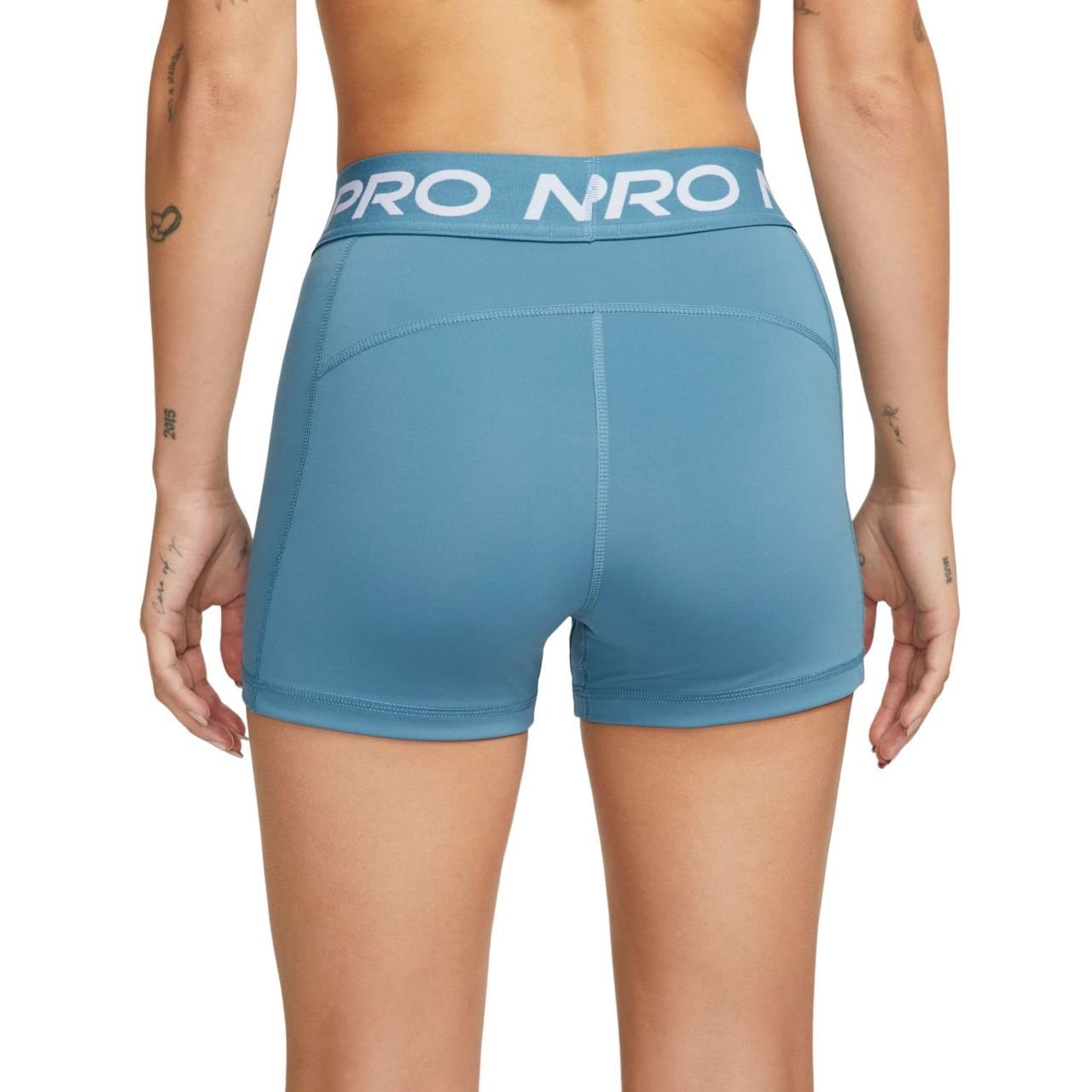 Short Nike Pro 365 Azul e Branco Feminino