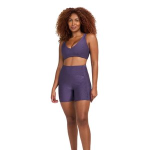 Bermuda Alto Giro Rib Shine C/Bolso Feminina 2511109-C5655