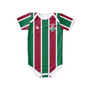 Body Torcida Baby Fluminense Listrado Proteção UV 033XS-FLU Body Torcida Baby Fluminense Listrado Proteção UV 033XS-FLU