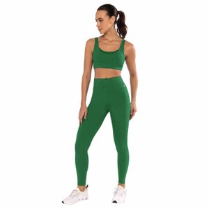 Calça Legging Alto Giro Microcanelado Feminina 2312308-C5555
