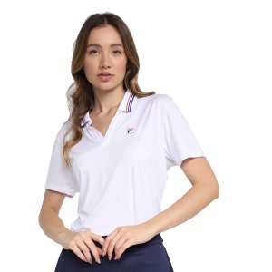 Camisa Polo Fila V Neck Stripes Feminina F12TN007-100