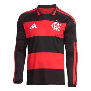 Camiseta Adidas M/L Flamengo I 26 Masculina JZ8868
