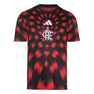 Camiseta Adidas Pre Jogo Flamengo 25/26 Masculina IW8760 Camiseta Adidas Pre Jogo Flamengo 25/26 Masculina IW8760