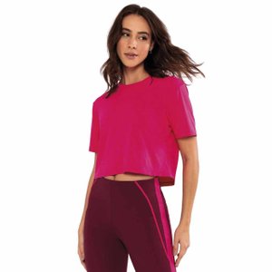 Camiseta Alto Giro Cropped Skin Fit Feminino 2311716-C5552