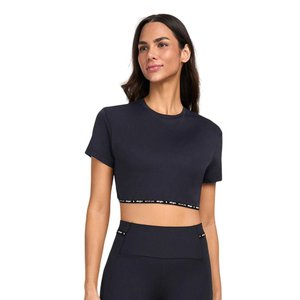 Camiseta Alto Giro M/C Cropped Elástico Fem 2511720-C0049