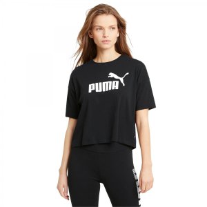 Camiseta Cropped Puma Essentials Logo Feminino 586866-01
