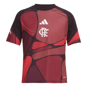 Camiseta Juvenil Adidas M/C Flamengo Pré Jogo 26 JZ8889