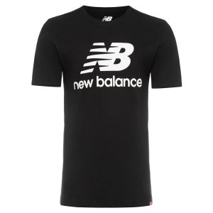 Camiseta New Balance Essentials Stacked Masculino BMT01575BK