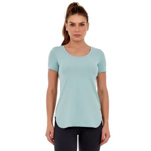 Camiseta Alto Giro Skin Fit Alongada Feminina 2131702-C5293