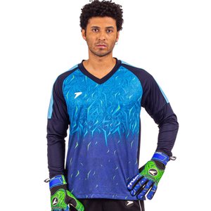 Camiseta Poker M/L Goleiro Sublimada Celeno II Masc 04455-MC
