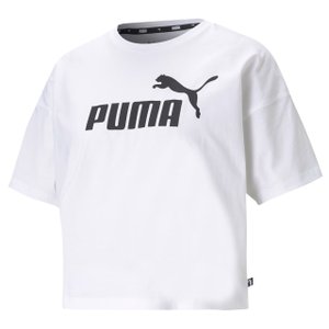 Camiseta Puma Cropped Essentials Logo Feminina 586866-02