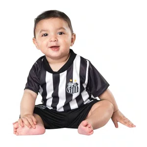 Conjunto Inf Torcida Baby Santos Sublimado 031SS-SAN Conjunto Inf Torcida Baby Santos Sublimado 031SS-SAN