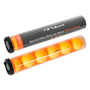 Kit Bolas Tênis de Mesa Poker 3 Est 40 MM (6 UNI) 09143-LAR