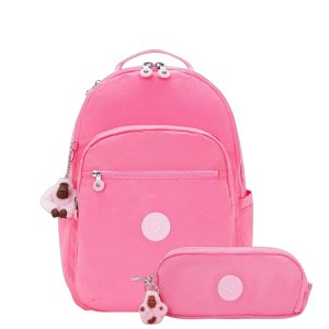 Kit Kipling Mochila e Estojo Glitter Unissex