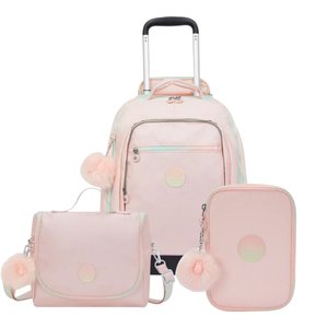 Kit Kipling Mochila, Estojo e Lancheira Unissex